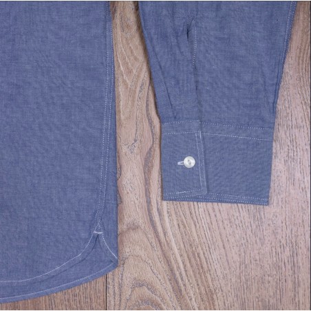 Hemd USN 1937 Roamer Shirt Blue Chambray - Pike Brothers