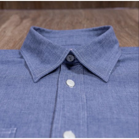 Hemd USN 1937 Roamer Shirt Blue Chambray - Pike Brothers