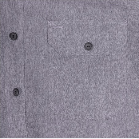 Arbeitshemd Baumwolle / Leinen Grau - 1932 Engineer Shirt Union grey Pike Brothers