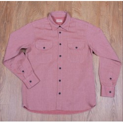 Arbeitshemd Baumwolle / Leinen Rot - 1932 Engineer Shirt...