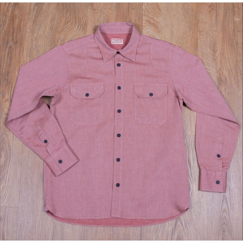 Cotton / Linen Work Shirt Red - 1932 Engineer...