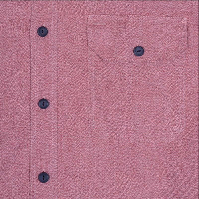 Chemise de travail Coton / Lin Rouge - 1932...