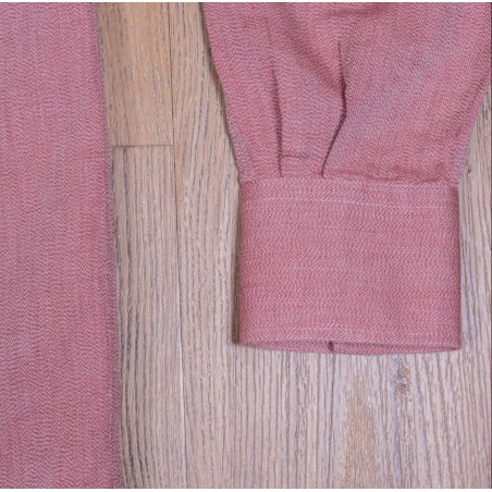 Cotton / Linen Work Shirt Red - 1932 Engineer Shirt Union grey Pike Brothers