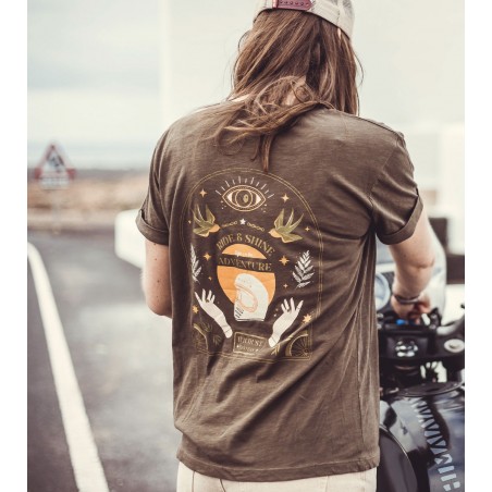 T-Shirt kurzarm Rundhals Baumwolle Ride & Shine - Wildust Sisters