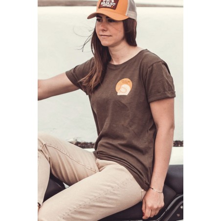 T-shirt Korte Mouwen Ronde Hals Katoen Ride & Shine - Wildust Sisters