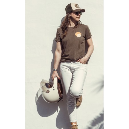 T-Shirt kurzarm Rundhals Baumwolle Ride & Shine - Wildust Sisters
