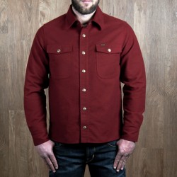 1943 CPO Shirt Moleskin dark red - Pike Brothers