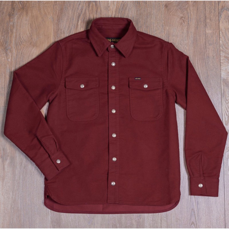 Hemd 1943 CPO Shirt Moleskin dark red - Pike...