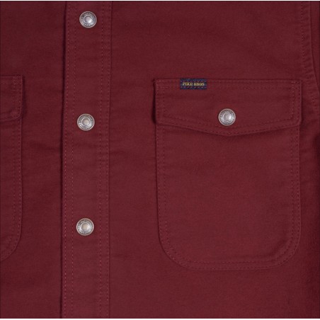 Hemd 1943 CPO Shirt Moleskin dark red - Pike Brothers