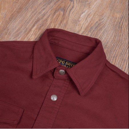 1943 CPO Shirt Moleskin dark red - Pike Brothers