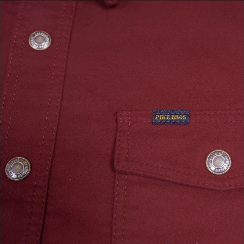 Hemd 1943 CPO Shirt Moleskin dark red - Pike...