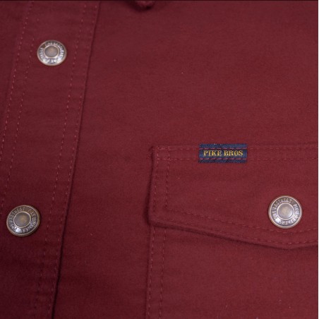 1943 CPO Shirt Moleskin dark red - Pike Brothers