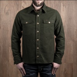1943 CPO Shirt Moleskin green moss - Pike Brothers