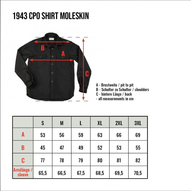 Chemise 1943 CPO Shirt Moleskin green moss -...