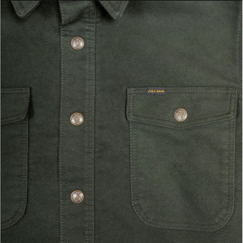 Hemd 1943 CPO Shirt Moleskin green moss - Pike...