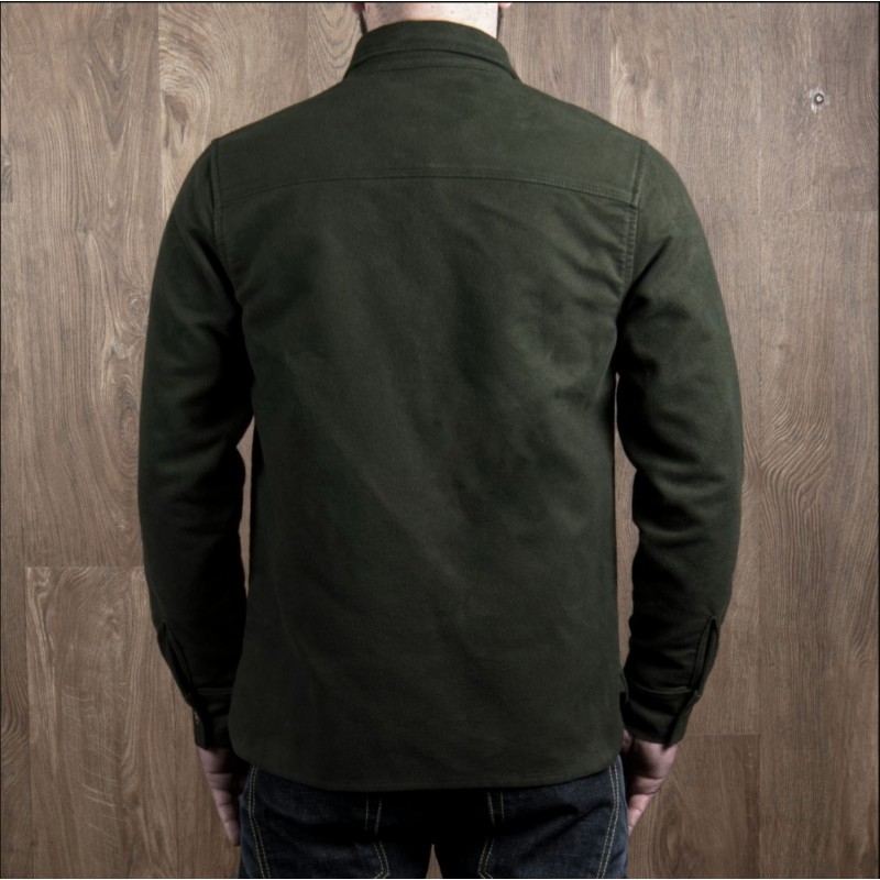 1943 CPO Shirt Moleskin green moss - Pike Brothers