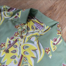 Hawaiiaans zijden hemd 1947 Albert Shirt Lanai green -...