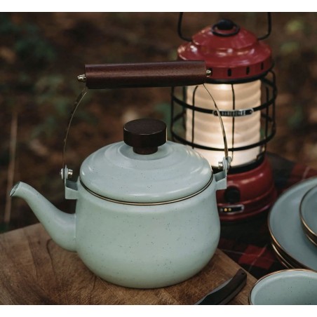 Théière en acier émaillé couleur menthe – Barebones Living