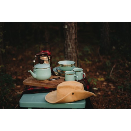 Théière en acier émaillé couleur menthe – Barebones Living