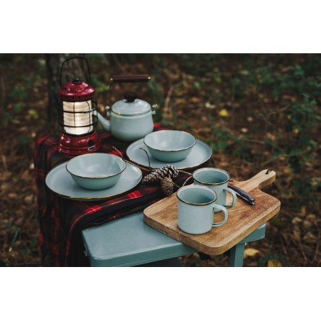 Théière en acier émaillé couleur menthe – Barebones Living