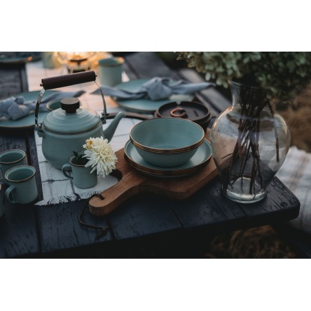 Theepot van geëmailleerd staal muntkleur – Barebones Living