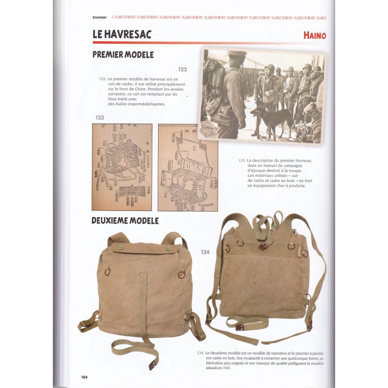 HEITAI, Uniformes, équipements, matériel personnel du fantassin japonais 31-45