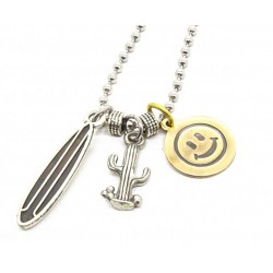 California "Smiley" Necklace - Black Pearl Creations