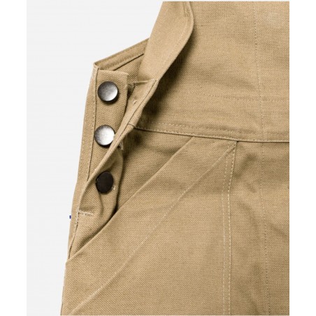 THE «BILLIE» WOMEN'S DUNGAREES TAN CANVAS - L'OUVRIERE MODERNE