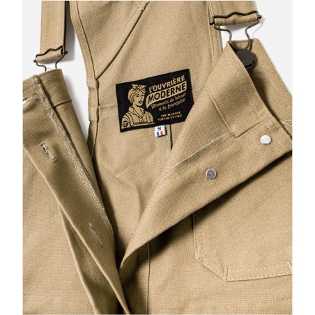 DIE DAMENLATZHOSE «BILLIE» CANVAS TAN - L'OUVRIERE MODERNE