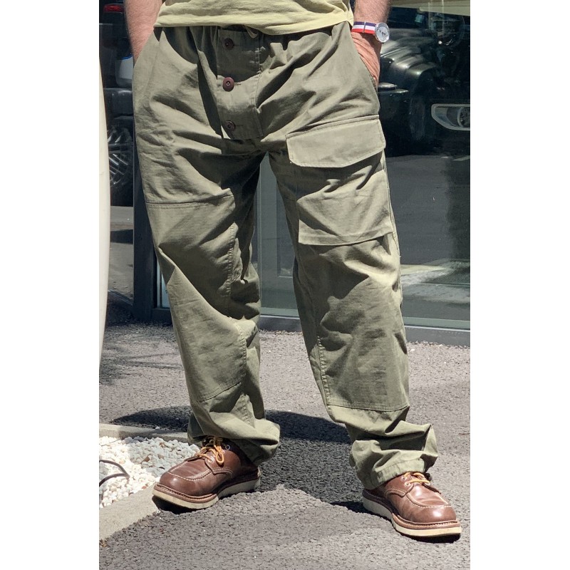 Khakifarbene U-Boot-Fahrer-Hose - 1950...