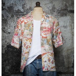 HAWAIIHEMD "SURFERS COCO" - KORALLE - Fleurs de Bagne