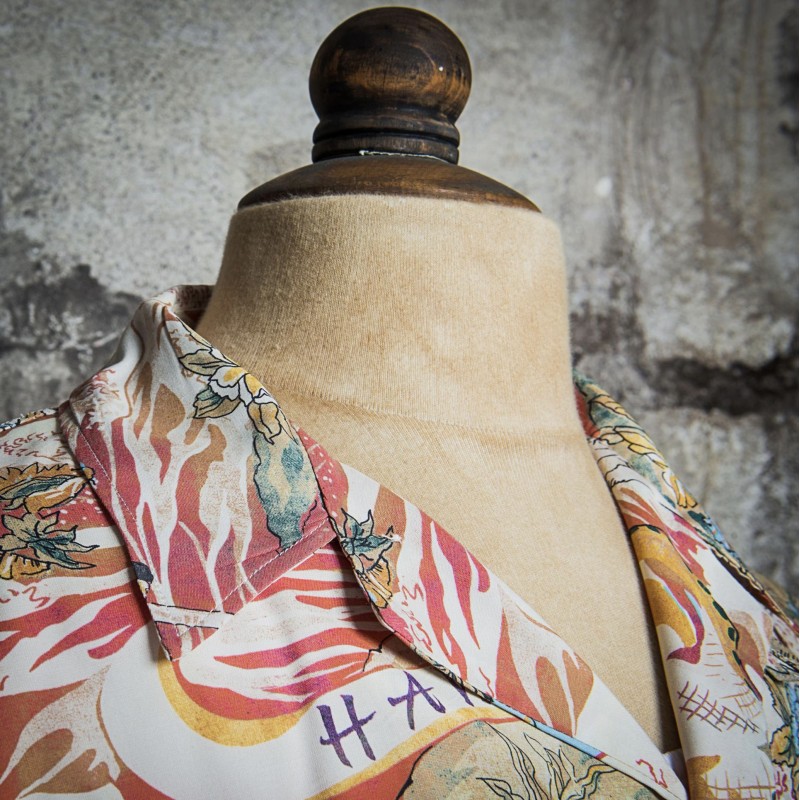 HAWAIIAANS HEMD "SURFERS COCO" - KORAAL -...