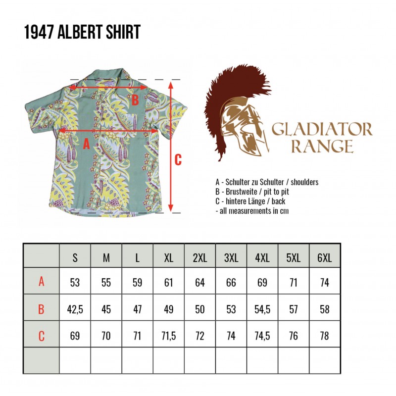 Hawaiihemd Seide 1947 Albert Shirt Lanai Green...