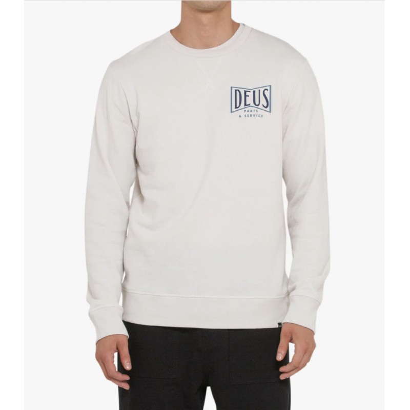 SUDADERA AVENUE CREW BLANCO VINTAGE - Deus Ex...
