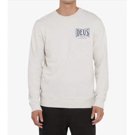 FELPA AVENUE CREW VINTAGE WHITE - Deus Ex Machina