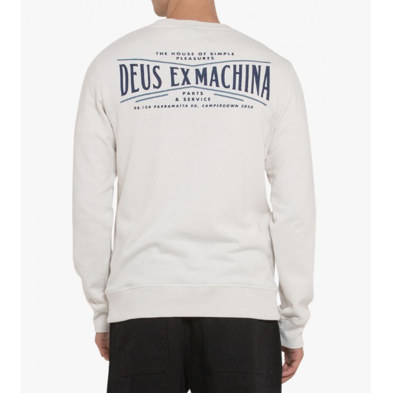 SUDADERA AVENUE CREW BLANCO VINTAGE - Deus Ex...