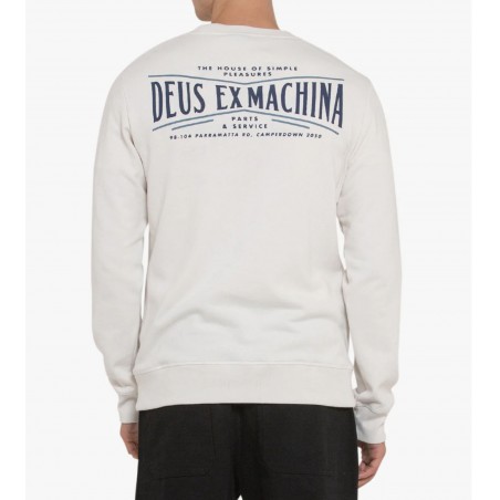 FELPA AVENUE CREW VINTAGE WHITE - Deus Ex Machina