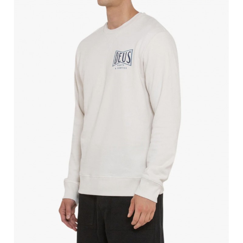 FELPA AVENUE CREW VINTAGE WHITE - Deus Ex Machina