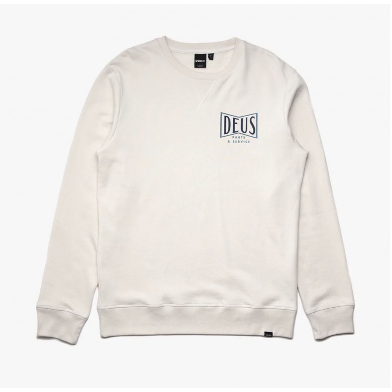 SUDADERA AVENUE CREW BLANCO VINTAGE - Deus Ex...