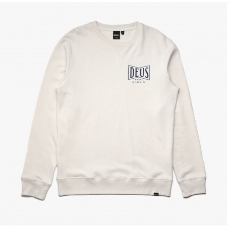 FELPA AVENUE CREW VINTAGE WHITE - Deus Ex Machina