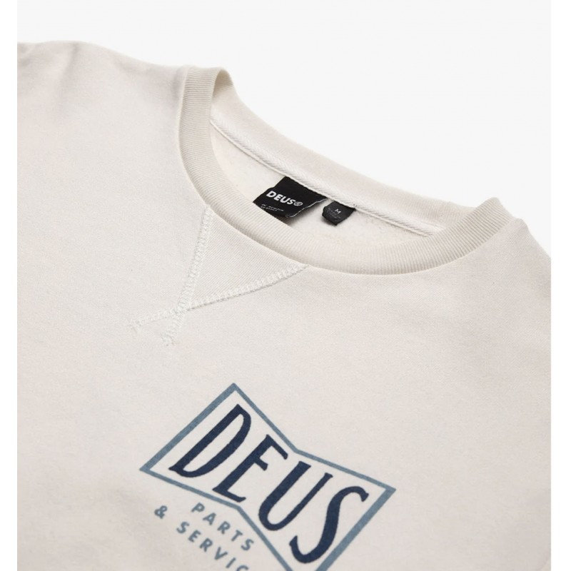 SUDADERA AVENUE CREW BLANCO VINTAGE - Deus Ex...