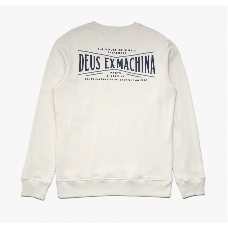 SUDADERA AVENUE CREW BLANCO VINTAGE - Deus Ex...