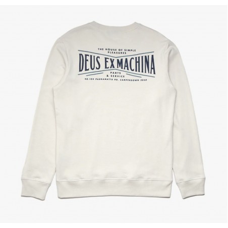 FELPA AVENUE CREW VINTAGE WHITE - Deus Ex Machina