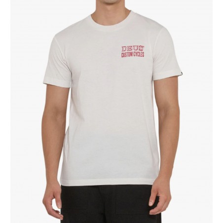 T-SHIRT COTON GOOD LUCK TEE VINTAGE WHITE - Deus Ex Machina