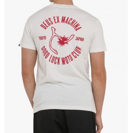 T-SHIRT COTON GOOD LUCK TEE VINTAGE WHITE - Deus Ex Machina