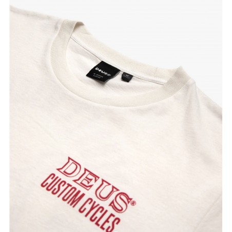 T-SHIRT COTON GOOD LUCK TEE VINTAGE WHITE - Deus Ex Machina