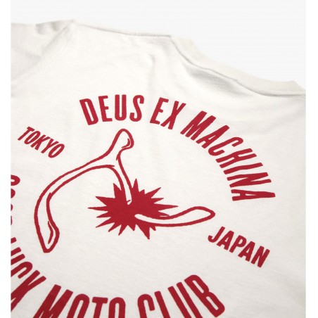 T-SHIRT COTON GOOD LUCK TEE VINTAGE WHITE - Deus Ex Machina