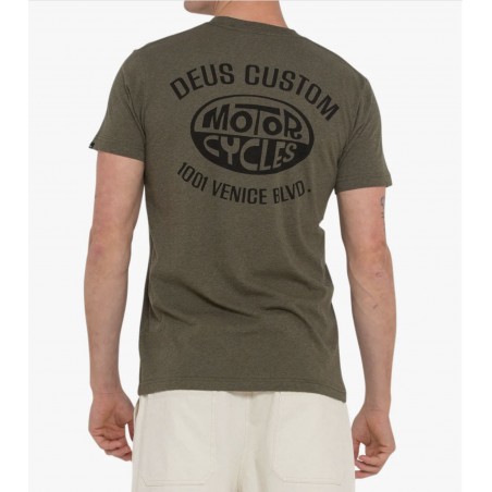 T-SHIRT BAUMWOLLE CERTAIN TEE LEAF MARLE - Deus Ex Machina