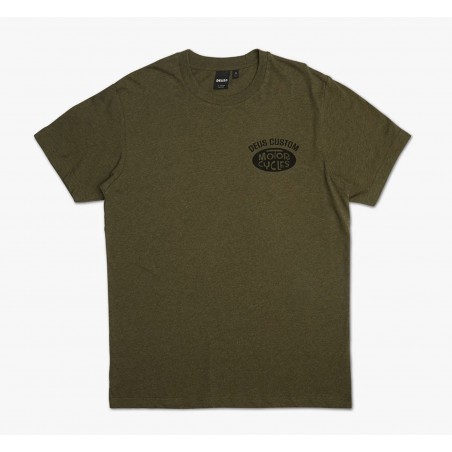 COTTON T-SHIRT CERTAIN TEE LEAF MARLE - Deus Ex Machina