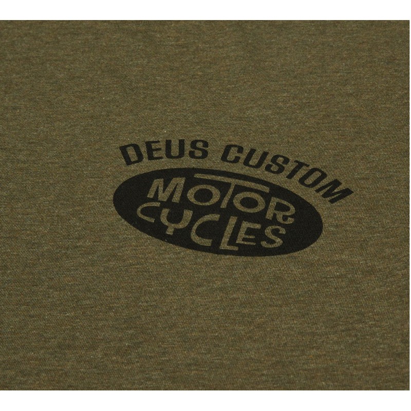 COTTON T-SHIRT CERTAIN TEE LEAF MARLE - Deus Ex...